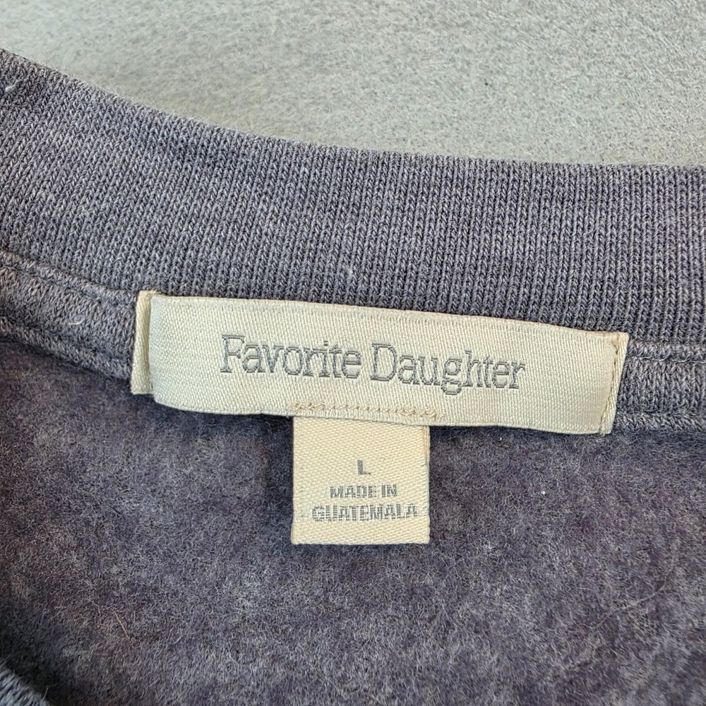 Favorite Daughter Gray Graphic Crewneck Sweatshirt Womens Large Heart RN117674 - Picture 4 of 9